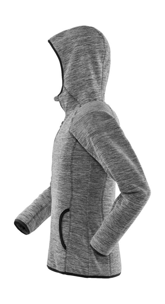 Haut de sport Spiro Microfleece Hoodi gris chiné / noir