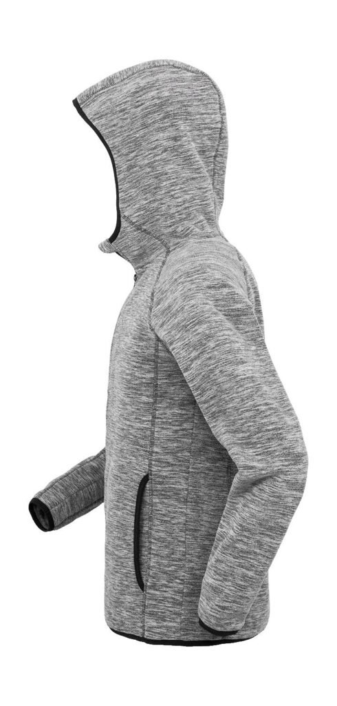 Haut de sport Spiro Microfleece Hoodi gris chiné / noir