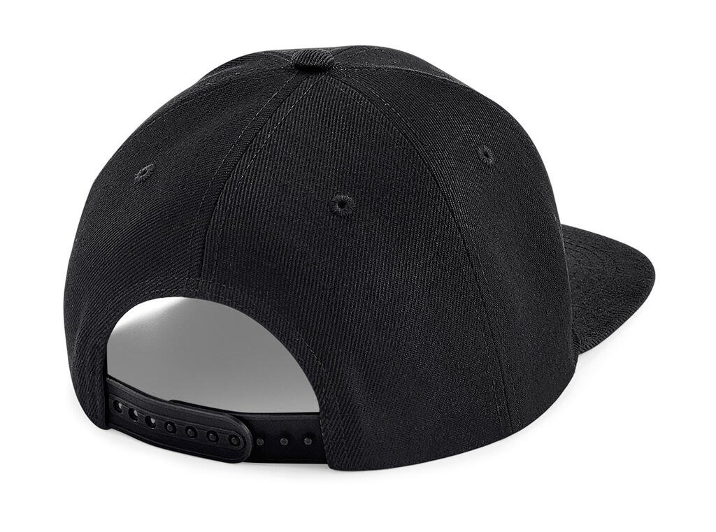 Beechfield Original Flat Peak 6 Panel Snapback noir / noir