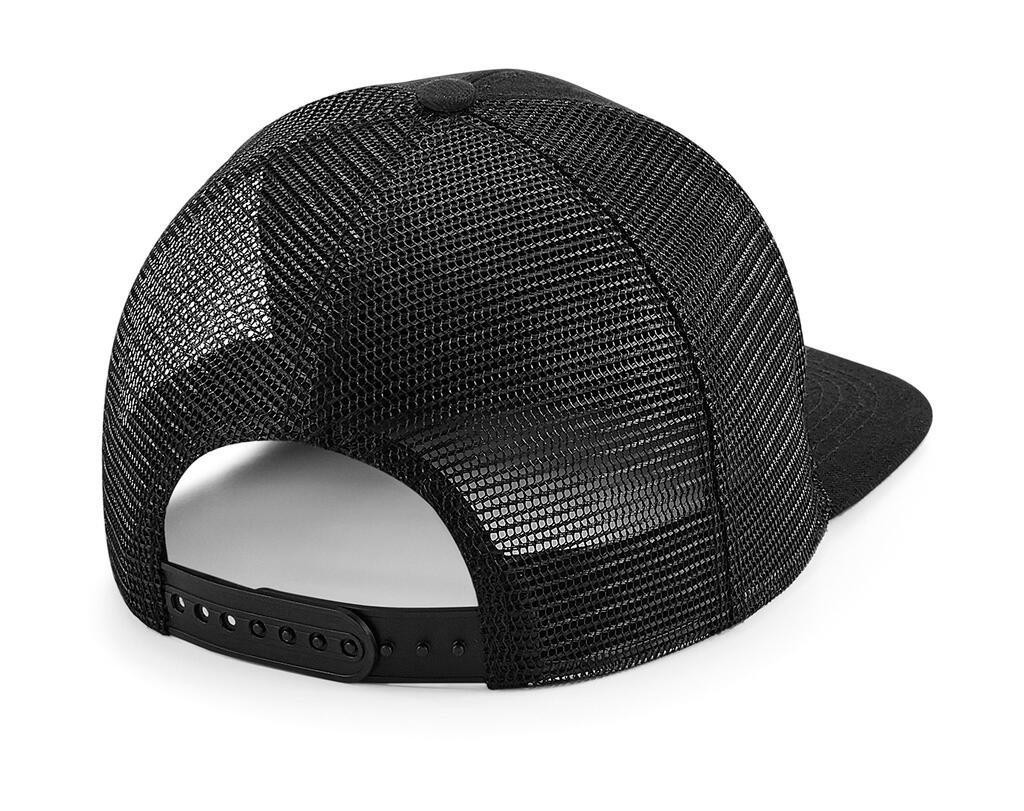 Beechfield Original Flat Peak 6 Panel Trucker noir / noir