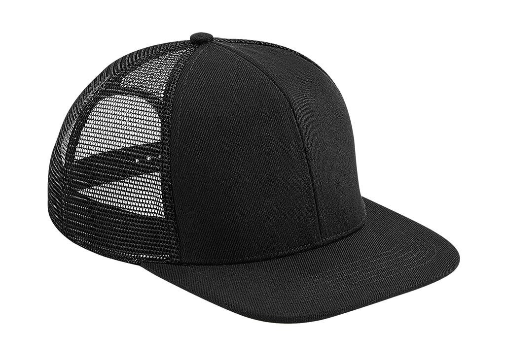 Beechfield Original Flat Peak 6 Panel Trucker noir / noir