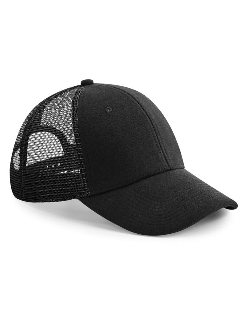 Casquette Beechfield Jersey Athleisure Trucker noir