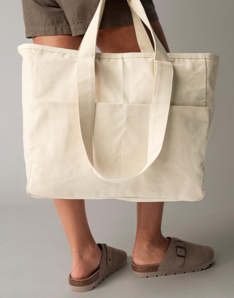 Tote bag Westford Mill Double Handle Cargo Pocket Tote naturel