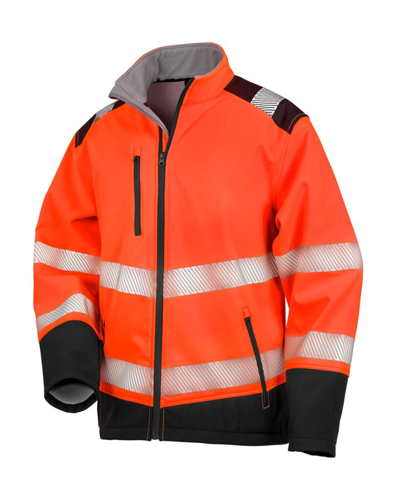 Result Safe-Guard Printable Ripstop Safety Softshell orange fluo / noir