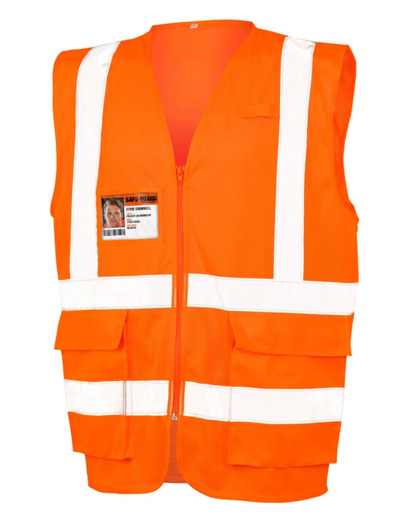 Veste Result Safe-Guard Executive Cool Mesh Safety Vest orange fluo