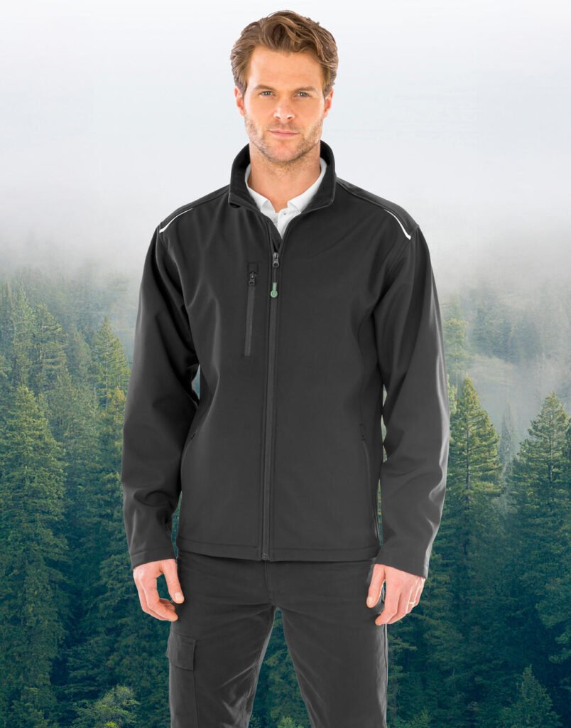 Result Recycled Recycled 3-Layer Printable Softshell noir