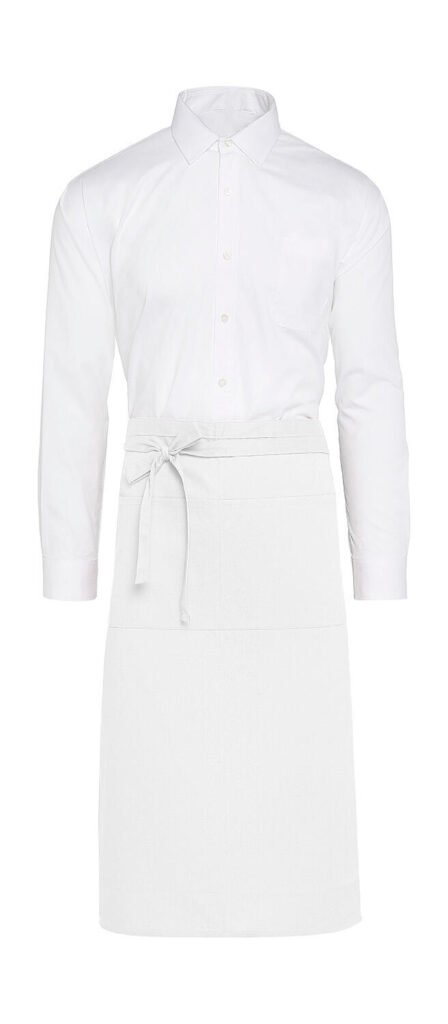SG Accessories - BISTRO ROME - Medium Length Bistro Apron Pocket blanc