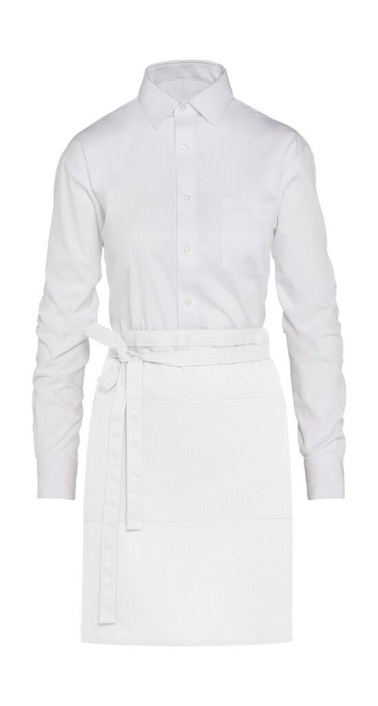 SG Accessories - BISTRO BRUSSELS - Short Bistro Apron Pocket blanc
