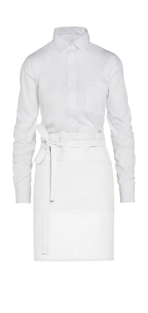 SG Accessories - BISTRO BRUSSELS - Short Recycled Bistro Apron Pocket blanc