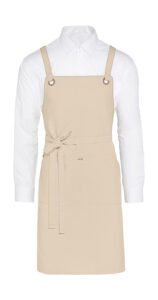 PROVENCE Crossover Eyelets Bib Apron Pocket