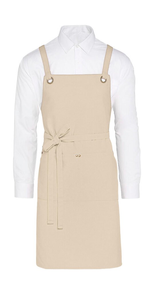 SG Accessories - BISTRO PROVENCE - Crossover Eyelets Bib Apron Pocket naturel